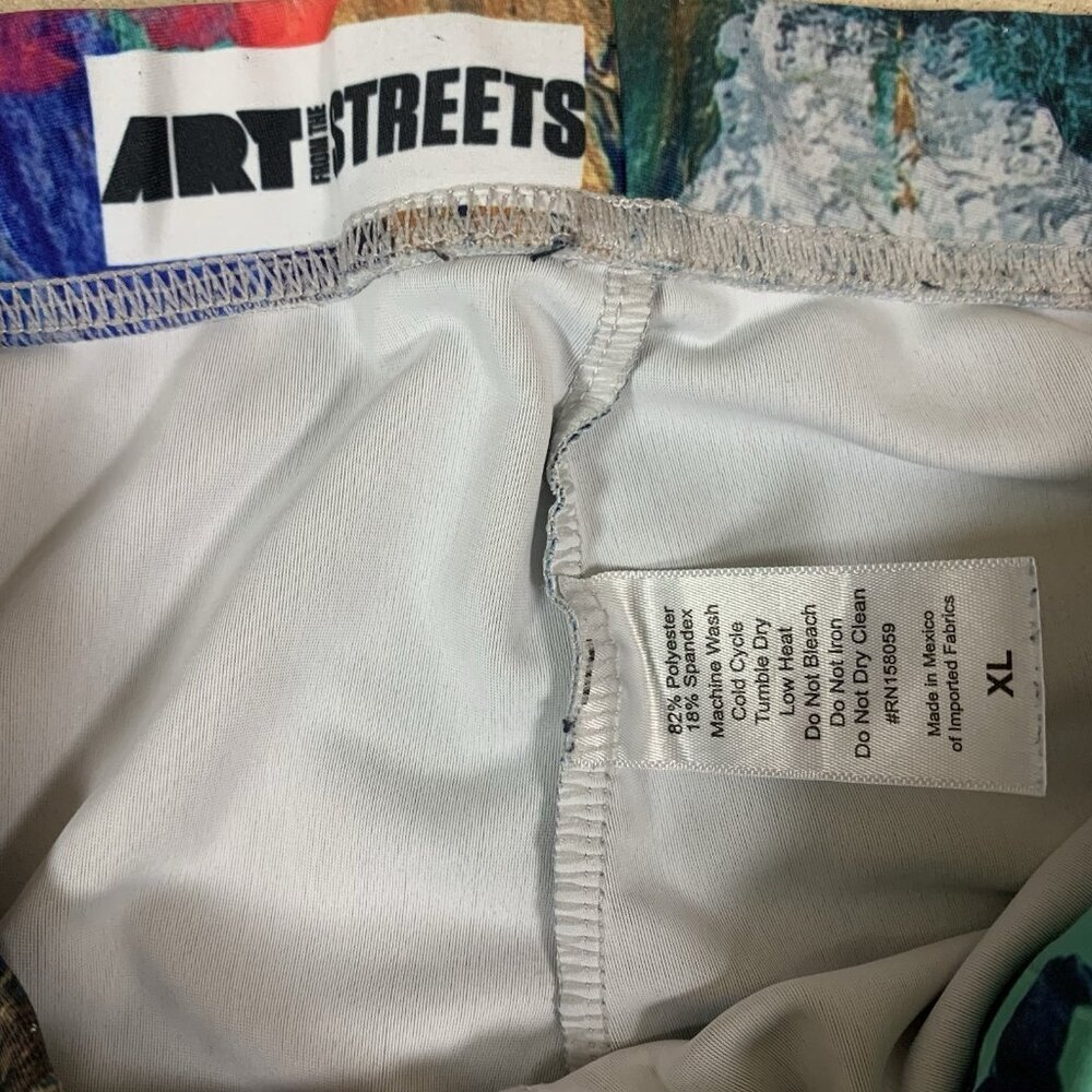 Art From‎ The Streets XL Abstract Paint Print High Waist Stretch Leggings Bold - Picture 4 of 4